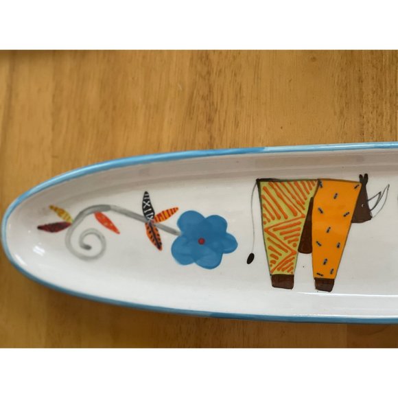Oval French Platter Hand painted in Africa Elsona - Picture 4 of 7
